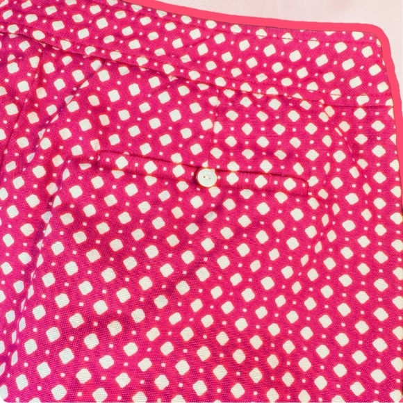 Vintage Y2K J. Crew Pink & White Diamond Dot Printed Preppy Mini Skirt Size 2 - Picture 9 of 10